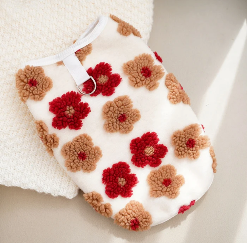 Dog flower sweater