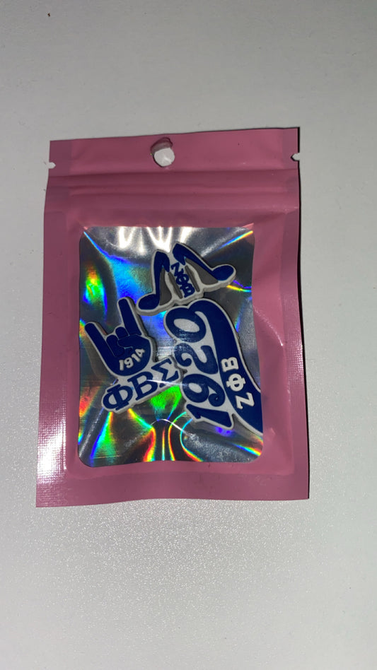 Croc charms (blue)